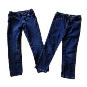Lot Of 2 Blue Jeans Girls Size 6 Lu Lu Luv & The Childrens Place Jeggings Pants